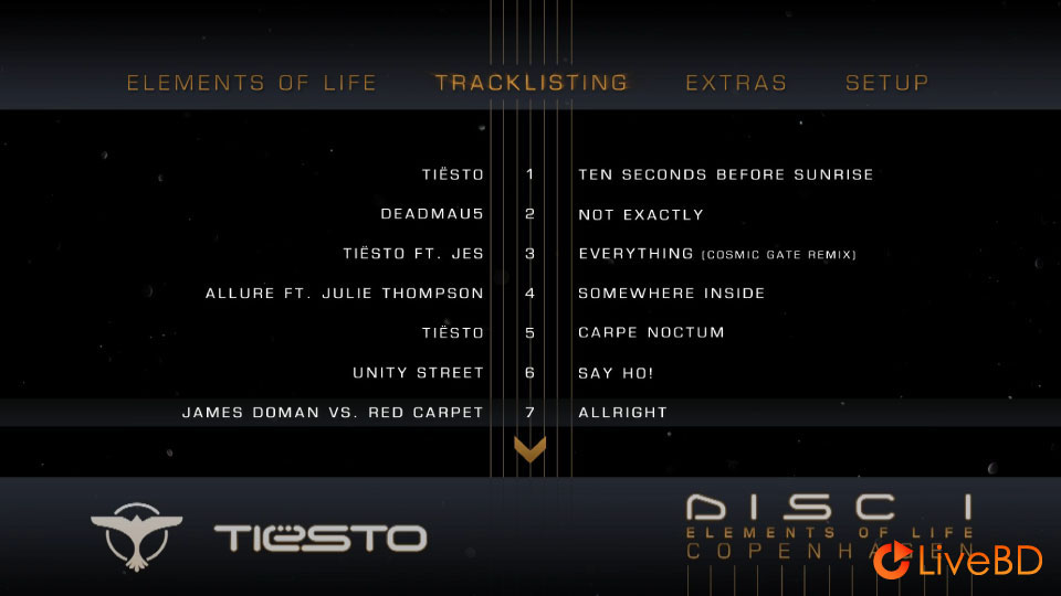 DJ Tiësto – Copenhagen Elements of Life World Tour (2BD) (2008) BD蓝光原盘 45.8G_Blu-ray_BDMV_BDISO_1