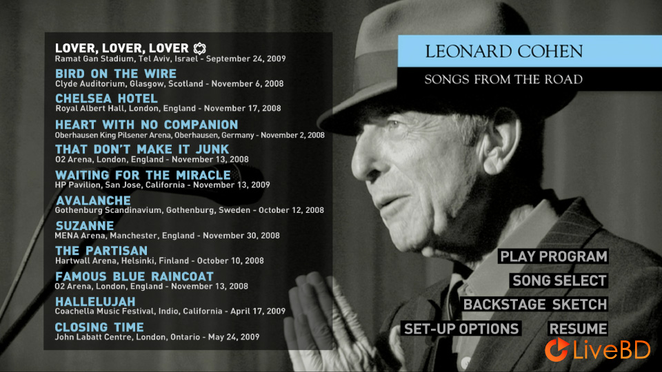 Leonard Cohen – Songs From The Road (2009) BD蓝光原盘 21.6G_Blu-ray_BDMV_BDISO_1