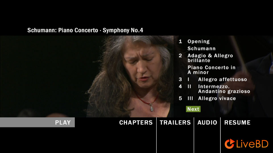 Martha Argerich & Riccardo Chailly – Schumann Symphony No. 4 Piano Concerto (2010) BD蓝光原盘 19.4G_Blu-ray_BDMV_BDISO_1