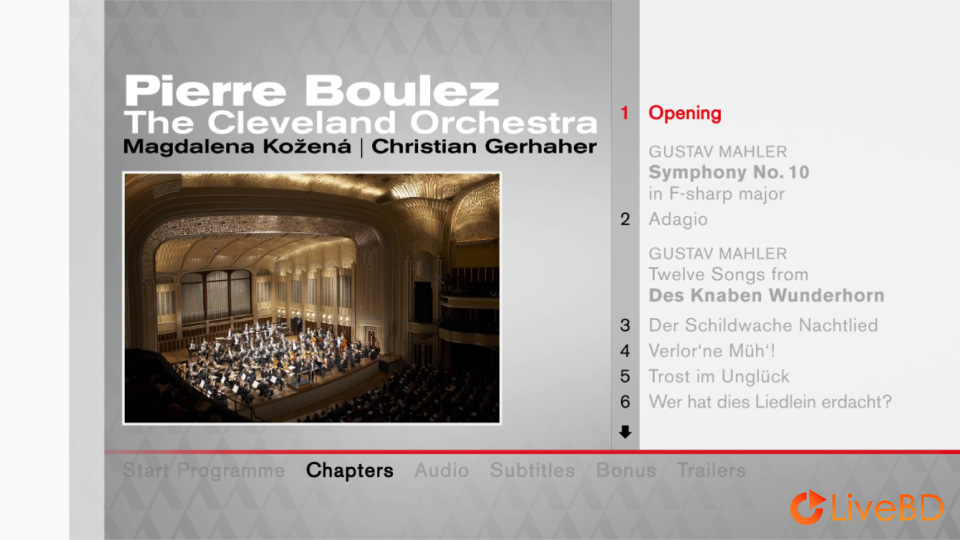 Pierre Boulez & The Cleveland Orchestra – Mahler Des Knaben Wunderhorn (2011) BD蓝光原盘 20.8G_Blu-ray_BDMV_BDISO_1