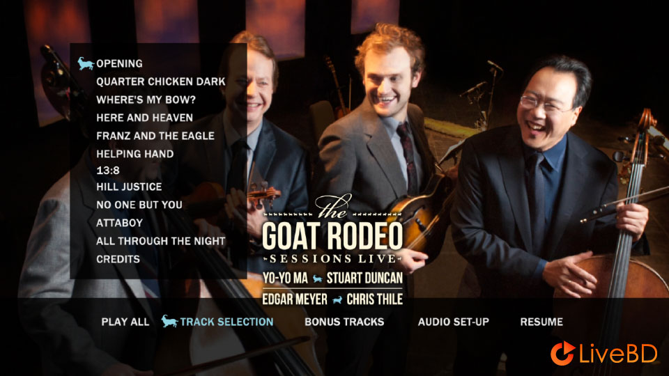 马友友 Yo-Yo Ma, Stuart Duncan, Edgar Meyer & Chris Thile – The Goat Rodeo Sessions Live (2012) BD蓝光原盘 20.6G_Blu-ray_BDMV_BDISO_1