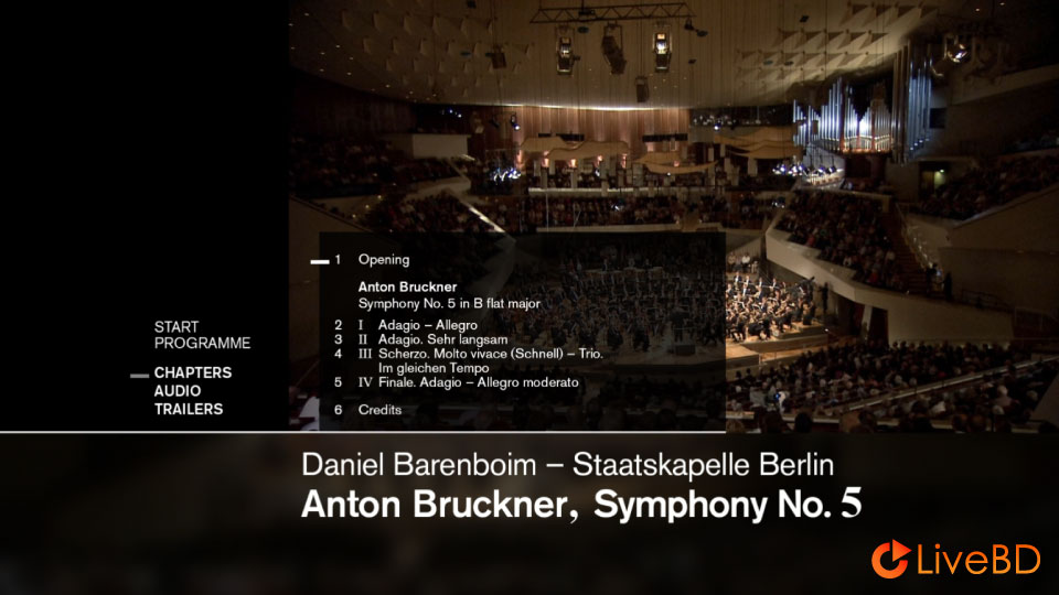 Daniel Barenboim & Staatskapelle Berlin – Bruckner The Mature Symphonies No. 5 (2013) BD蓝光原盘 21.7G_Blu-ray_BDMV_BDISO_1