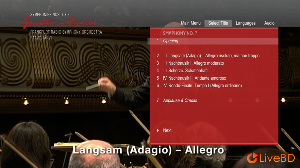 Paavo Jarvi – Gustav Mahler Symphonies Nos. 7 & 8 (2013) BD蓝光原盘 41.7G_Blu-ray_BDMV_BDISO_1