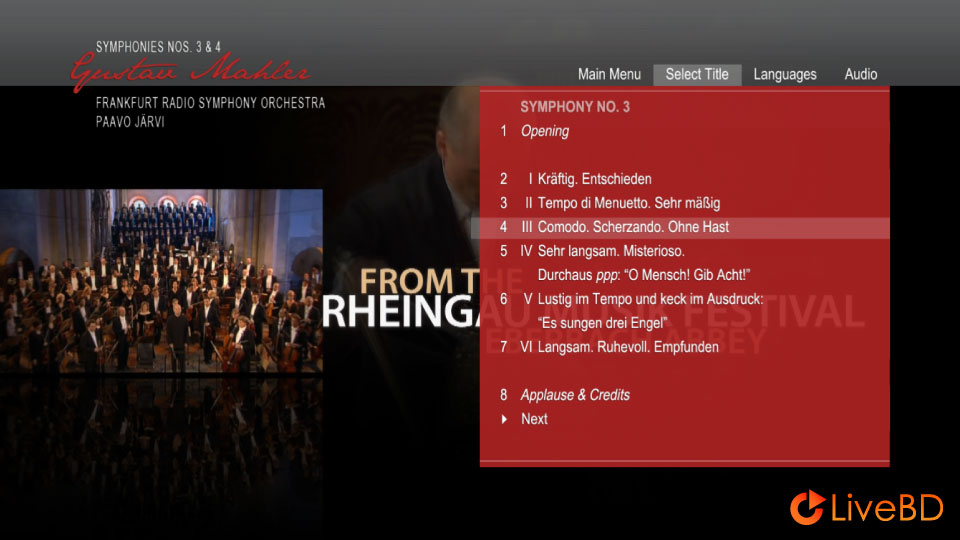 Paavo Jarvi – Gustav Mahler Symphonies Nos. 3 & 4 (2013) BD蓝光原盘 41.4G_Blu-ray_BDMV_BDISO_1