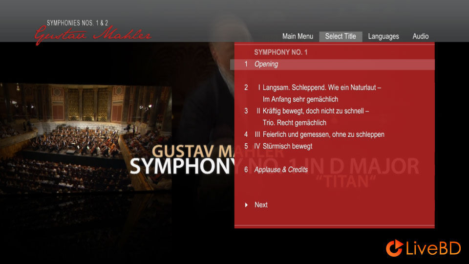 Paavo Jarvi – Gustav Mahler Symphonies Nos. 1 & 2 (2013) BD蓝光原盘 39.4G_Blu-ray_BDMV_BDISO_1