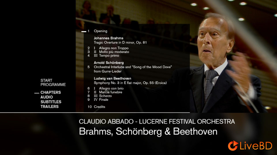 Claudio Abbado & Lucerne Festival Orchestra – Brahms, Schoenberg & Beethoven (2014) BD蓝光原盘 21.3G_Blu-ray_BDMV_BDISO_1