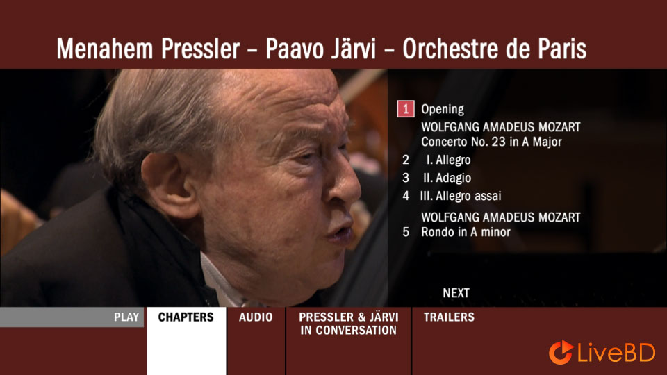 Paavo Jarvi, Menahem Pressler & Orchestre de Paris – Mozart and Debussy (2014) BD蓝光原盘 20.2G_Blu-ray_BDMV_BDISO_1