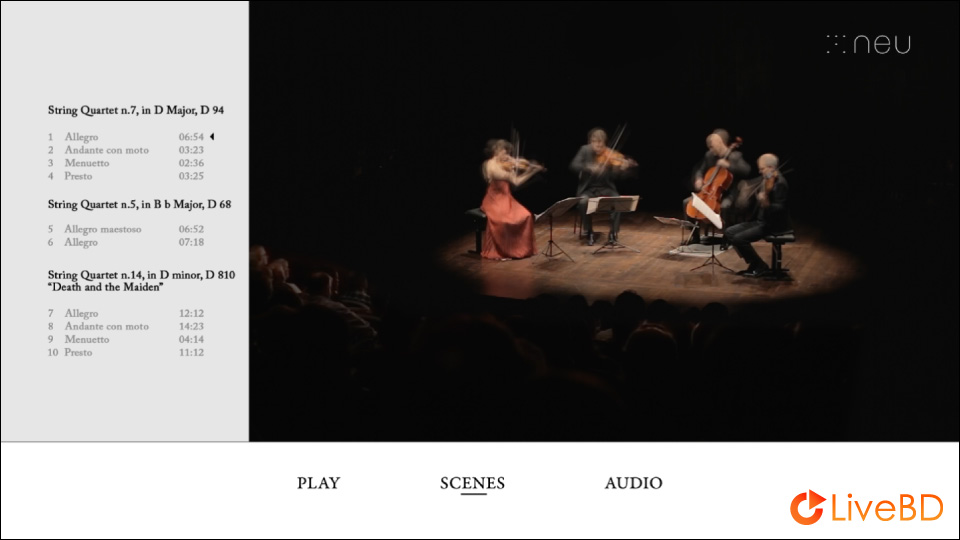Cuarteto Casals – Franz Schubert String Quartets # 1 – Live In Barcelona (2016) BD蓝光原盘 21.6G_Blu-ray_BDMV_BDISO_1