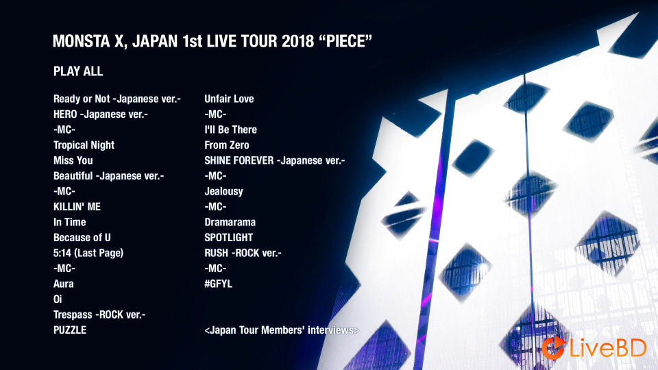 MONSTA X JAPAN 1st LIVE TOUR 2018 PIECE (2018) BD蓝光原盘 39.4G_Blu-ray_BDMV_BDISO_1