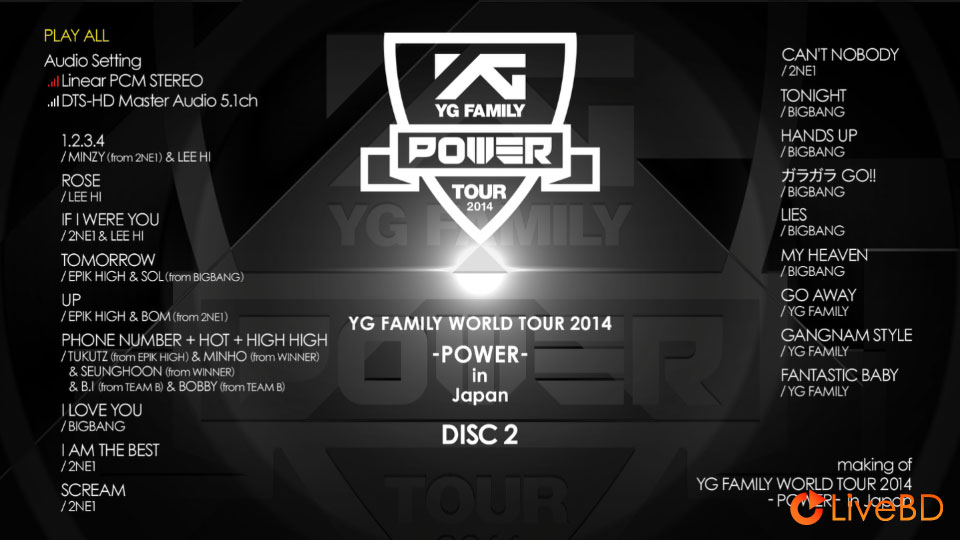 YG FAMILY WORLD TOUR 2014 POWER In Japan (2BD) (2014) BD蓝光原盘 70.3G_Blu-ray_BDMV_BDISO_3