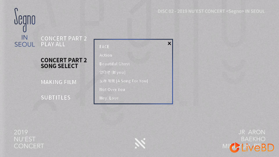 NU′EST 2019 NU′EST CONCERT Segno In SEOUL (2BD) (2020) BD蓝光原盘 56.7G_Blu-ray_BDMV_BDISO_3