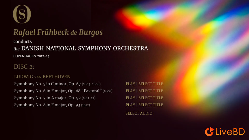 Rafael Fruhbeck De Burgos & Danish National Symphony Orchestra – Beethoven Symphonies 1-9 (3BD) (2016) BD蓝光原盘 118.7G_Blu-ray_BDMV_BDISO_3