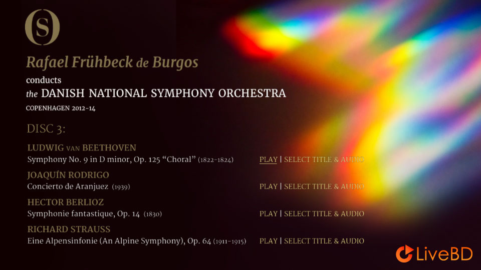 Rafael Fruhbeck De Burgos & Danish National Symphony Orchestra – Beethoven Symphonies 1-9 (3BD) (2016) BD蓝光原盘 118.7G_Blu-ray_BDMV_BDISO_5