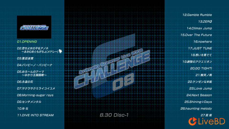 Animelo Summer Live 2008 -CHALLENGE- 8.30 (2BD) (2009) BD蓝光原盘 86.5G_Blu-ray_BDMV_BDISO_1