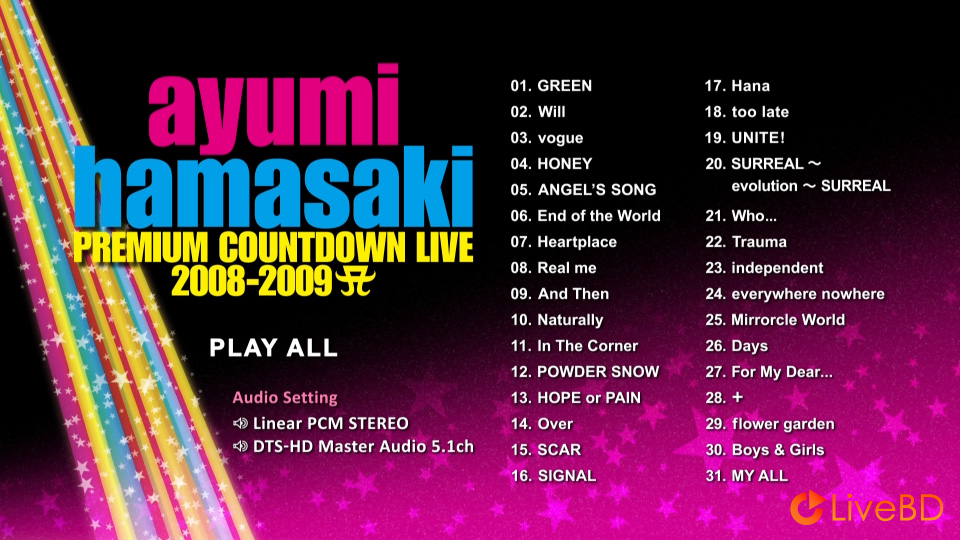 浜崎あゆみ ayumi hamasaki PREMIUM COUNTDOWN LIVE 2008-2009 A (2011) BD蓝光原盘 44.8G_Blu-ray_BDMV_BDISO_1