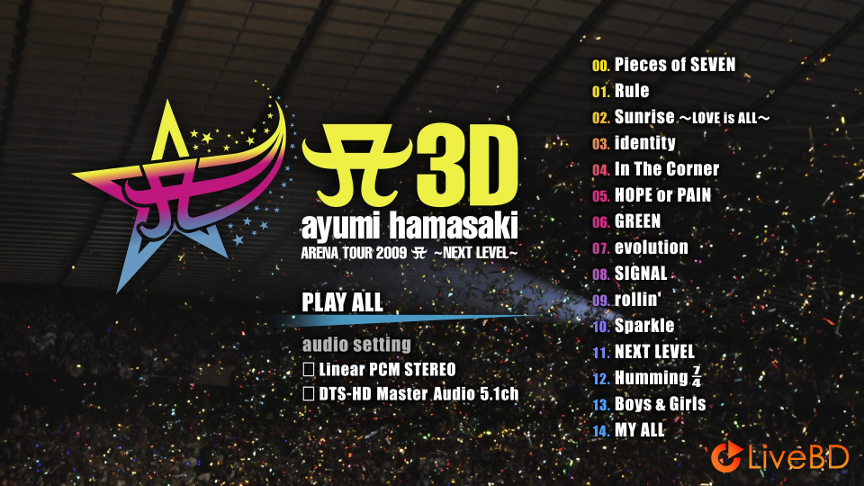 浜崎あゆみ A3D ayumi hamasaki ARENA TOUR 2009 A～NEXT LEVEL～(2011) BD蓝光原盘 32.7G_Blu-ray_BDMV_BDISO_1
