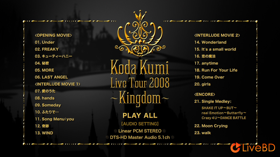 倖田來未 KODA KUMI LIVE TOUR 2008～Kingdom～(2BD) (2011) BD蓝光原盘 60.1G_Blu-ray_BDMV_BDISO_1
