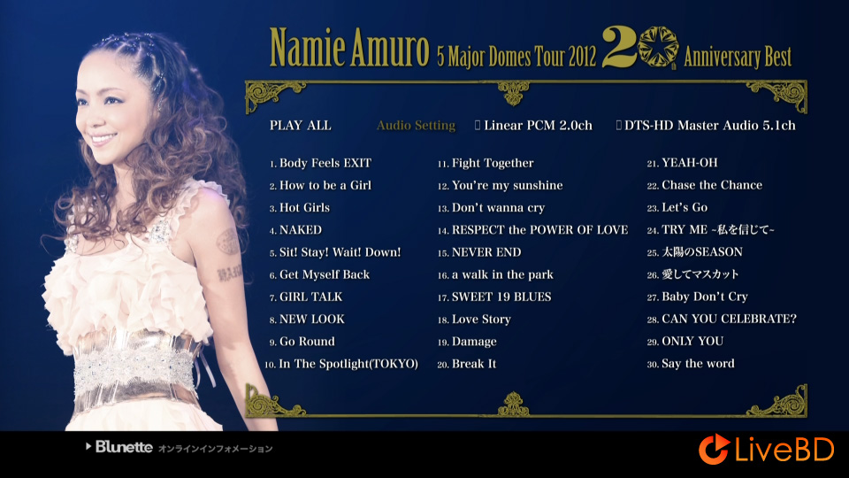 安室奈美恵 namie amuro 5 Major Domes Tour 2012～20th Anniversary Best～(2013) BD蓝光原盘 38.4G_Blu-ray_BDMV_BDISO_1