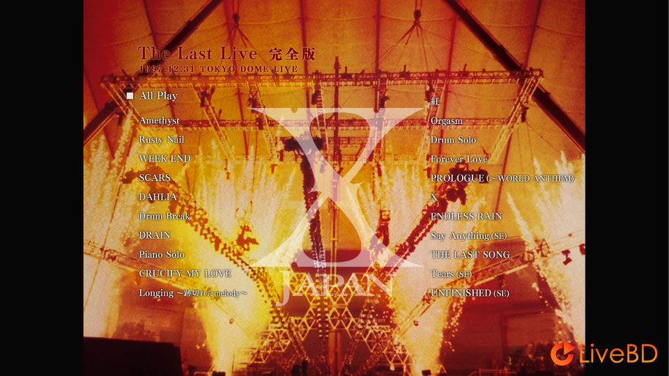 X JAPAN THE LAST LIVE 完全版 (2013) BD蓝光原盘 32.1G_Blu-ray_BDMV_BDISO_1