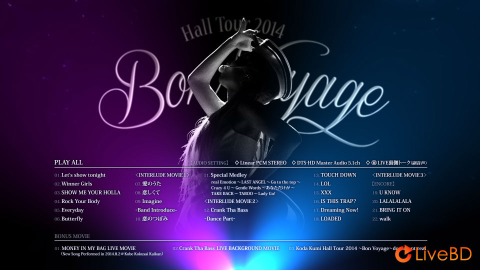 倖田來未 KODA KUMI LIVE TOUR 2014～Bon Voyage～(2014) BD蓝光原盘 34.8G_Blu-ray_BDMV_BDISO_1