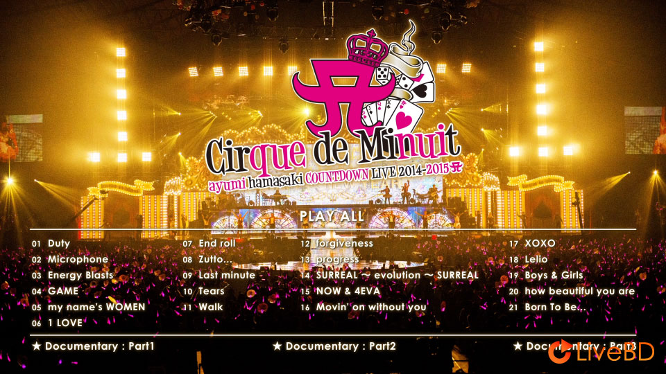 浜崎あゆみ ayumi hamasaki COUNTDOWN LIVE 2014-2015 A Cirque de Minuit (2015) BD蓝光原盘 39.9G_Blu-ray_BDMV_BDISO_1