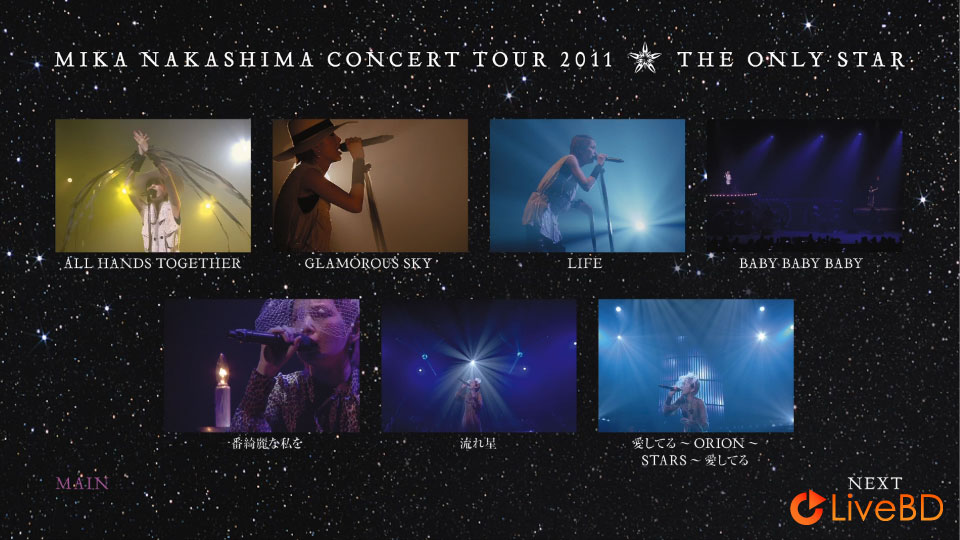 中島美嘉 MIKA NAKASHIMA CONCERT TOUR 2011 THE ONLY STAR (2012) BD蓝光原盘 42.2G_Blu-ray_BDMV_BDISO_1
