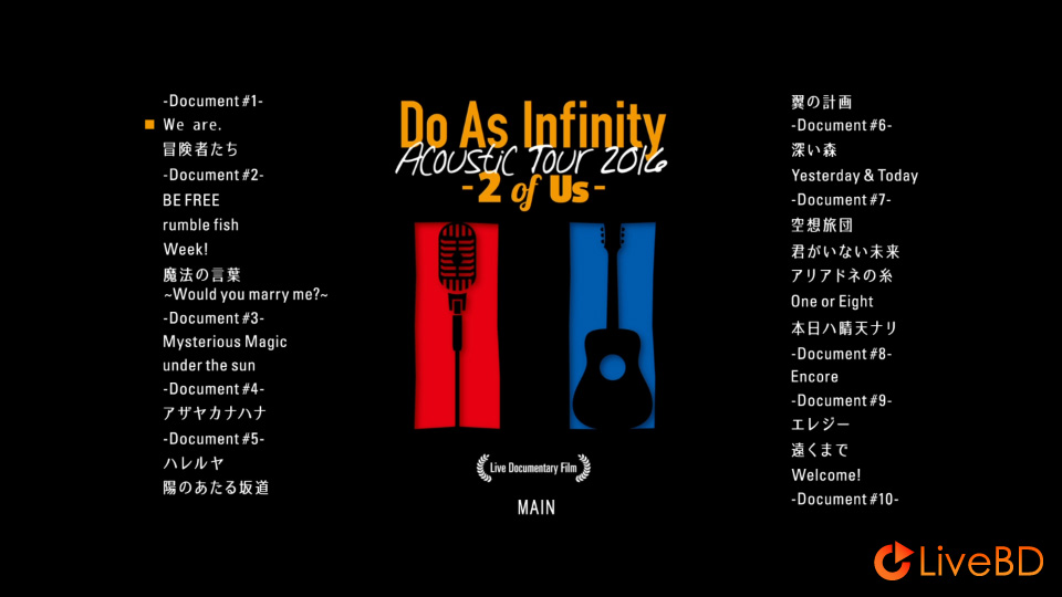 Do As Infinity Acoustic Tour 2016 -2 of Us- Live Documentary Film (2016) (2016) BD蓝光原盘 39.4G_Blu-ray_BDMV_BDISO_1