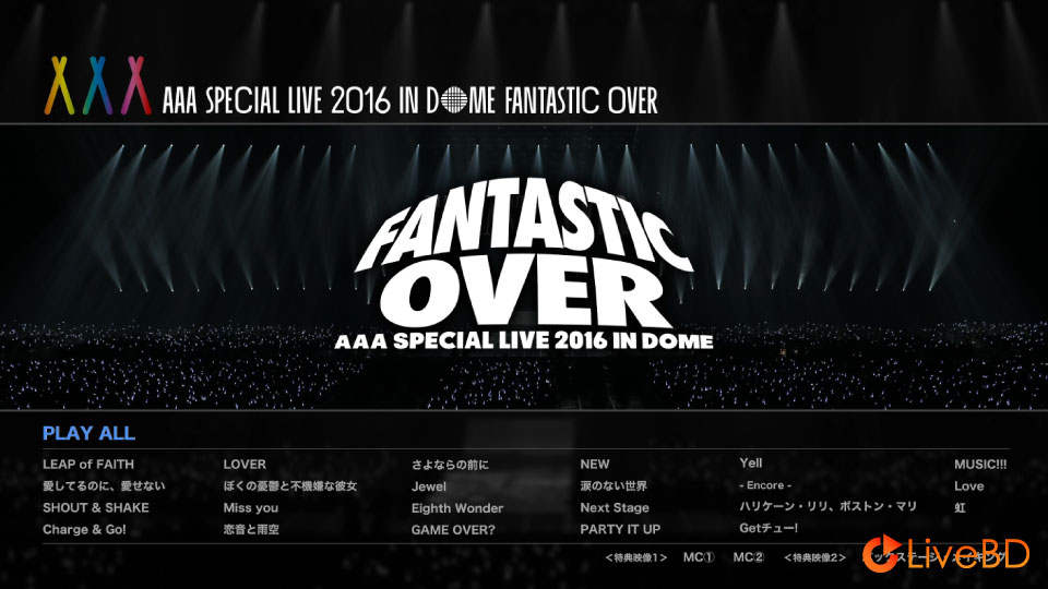 AAA Special Live 2016 in Dome -FANTASTIC OVER- (2017) BD蓝光原盘 