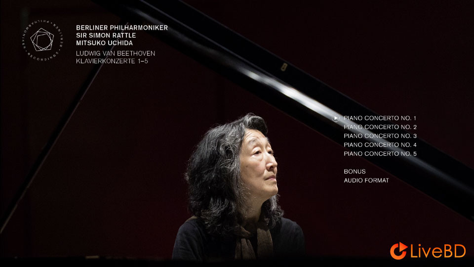 Simon Rattle, 内田光子 & Berliner Philharmoniker – Beethoven Piano Concertos 1-5 (2018) BD蓝光原盘 38.7G_Blu-ray_BDMV_BDISO_1