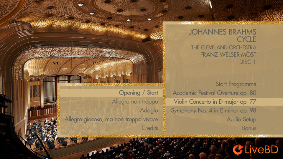 Franz Welser-Most & Julia Fischer – Johannes Brahms Violin Concerto Symphony No. 4 (2018) BD蓝光原盘 28.3G_Blu-ray_BDMV_BDISO_1