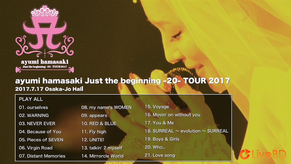 浜崎あゆみ ayumi hamasaki Just the beginning -20- TOUR 2017 2017.7.17 Osaka-Jo Hall (2018) BD蓝光原盘 35.1G_Blu-ray_BDMV_BDISO_1