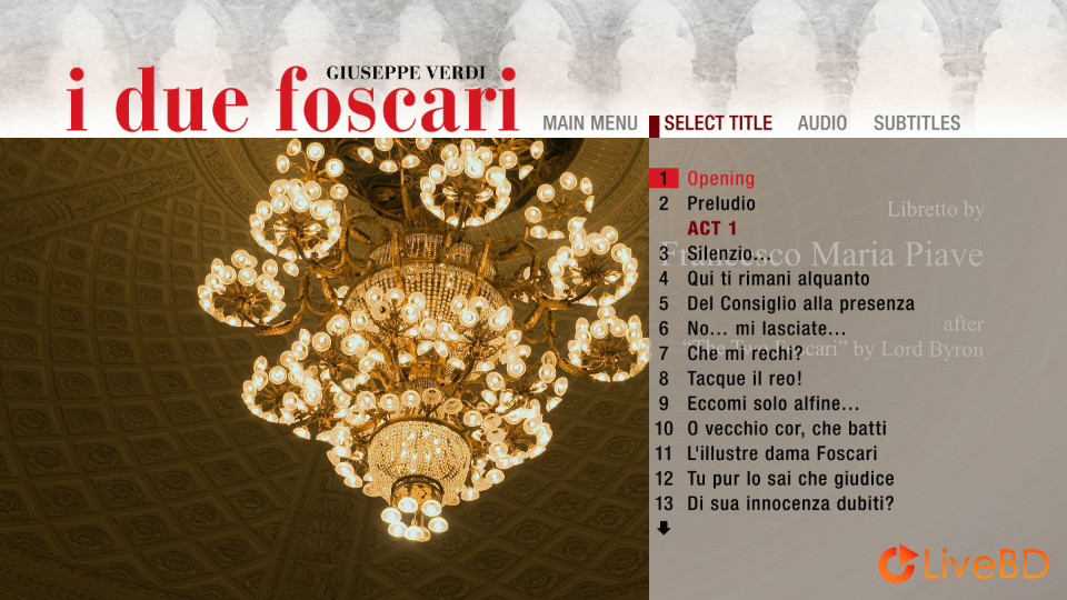 Verdi : I Due Foscari (Michele Mariotti, Placido Domingo, Teatro alla Scala) (2019) 4K蓝光原盘 30.1G_Blu-ray_BDMV_BDISO_1