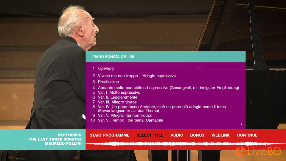 Maurizio Pollini – Beethoven The Last Three Sonatas (2020) BD蓝光原盘 21.6G_Blu-ray_BDMV_BDISO_1