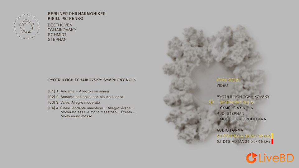 Kirill Petrenko & Berliner Philharmoniker – Beethoven, Tchaikovsky, Schmidt, Stephan (2BD) (2020) BD蓝光原盘 78.9G_Blu-ray_BDMV_BDISO_1