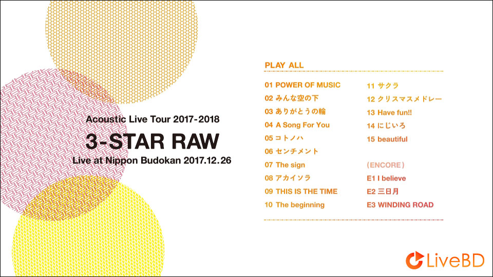 絢香 Acoustic Live Tour 2017-2018～3-STAR RAW～(2018) BD蓝光原盘 33.1G_Blu-ray_BDMV_BDISO_1