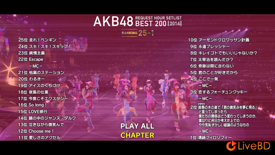 AKB48 リクエストアワーセットリストベスト200 2014 (100~1ver.) (5BD) (2014) BD蓝光原盘 141.1G_Blu-ray_BDMV_BDISO_7 AKB48 リクエストアワーセットリストベスト200 2014 (100~1ver.) (5BD) (2014) BD蓝光原盘 141.1G_Blu-ray_BDMV_BDISO_7