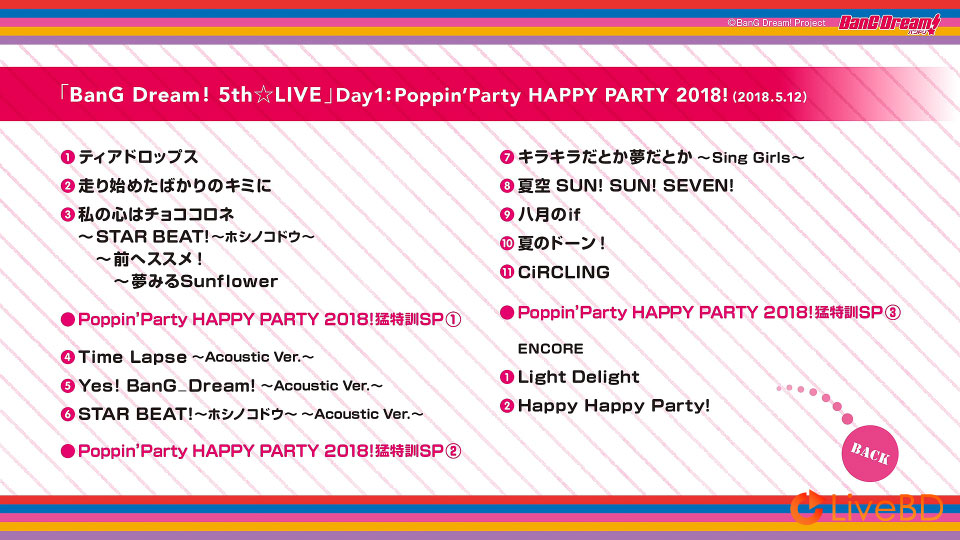 BanG Dream! 5th☆LIVE Day1 : Poppin′Party HAPPY PARTY (2019) BD蓝光原盘 36.1G_Blu-ray_BDMV_BDISO_1