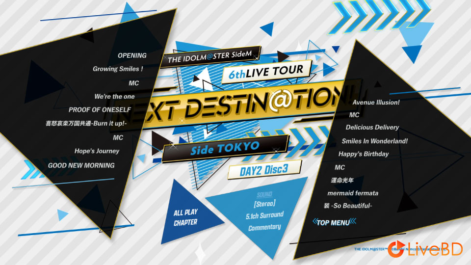 THE IDOLM@STER SideM 6thLIVE TOUR ~NEXT DESTIN@TION!~ Side TOKYO LIVE Blu-ray (5BD) (2022) BD蓝光原盘 178.7G_Blu-ray_BDMV_BDISO_5